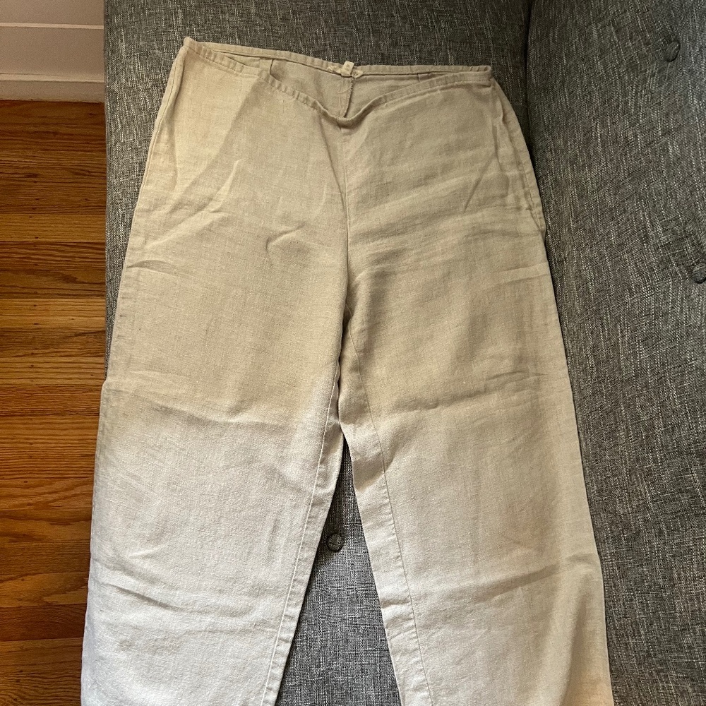 Eileen Fisher wide leg linen pants
